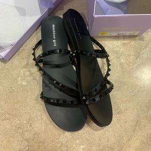 Madden Girl Candy sandals black studded